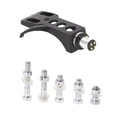 thumbnail image 1 of 1x Black Turntable Headshell for & 5Pcs M2.5 Screws Bolt Nut Washers Set Turntable Headshell Stylus, 1 of 5