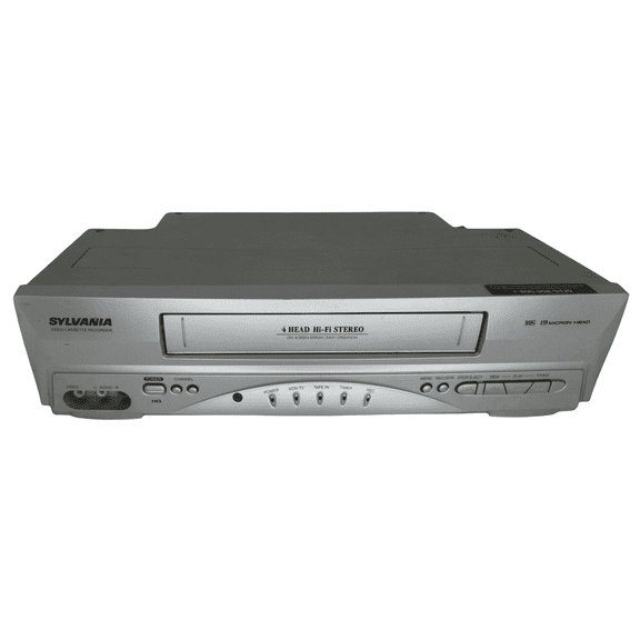Restored Sylvania 6260VF 4-Head Hi-Fi Stereo VCR w/ Original Remote, Manual, A/V Cables, & HDMI Converter (Good) (Refurbished)