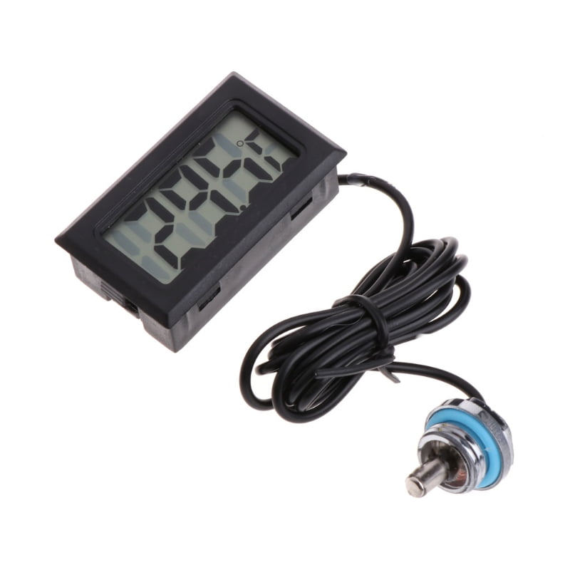 Water Cooling Temperature Meter Gauge Digital Thermometer with G1/4 Thread Probe 
