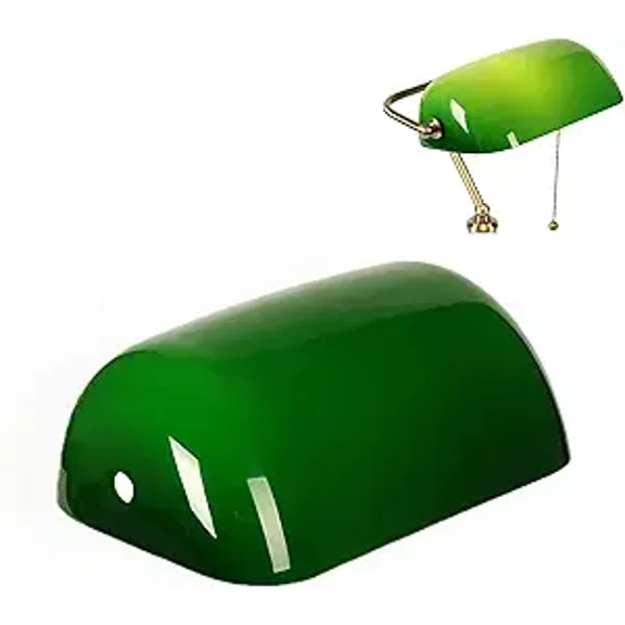 Large green lampshade