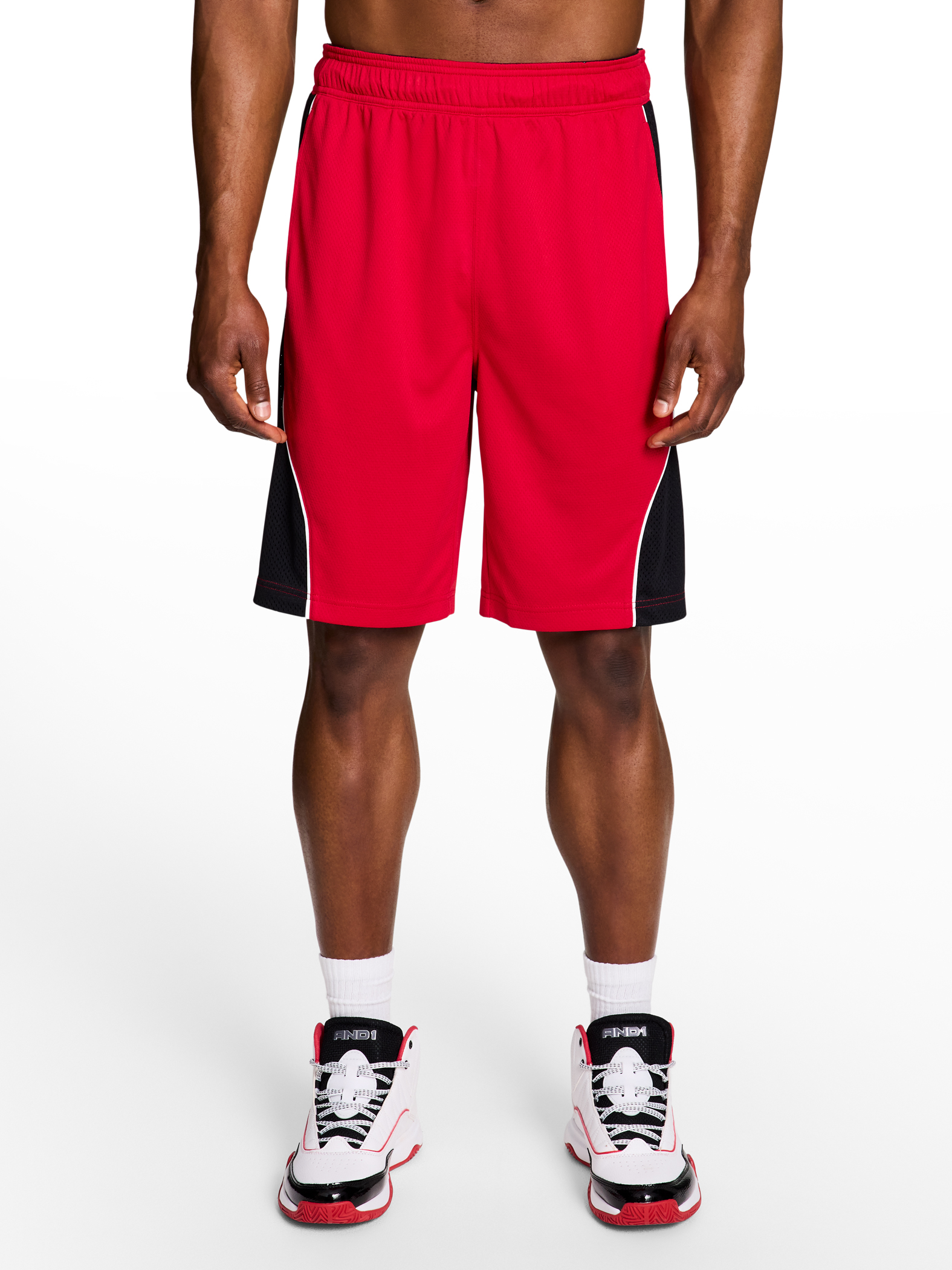 AND1 Men's and Big Men's Active Enforcer Short, 10" Inseam, up to Size 5XL