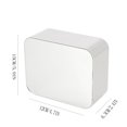 thumbnail image 3 of Caja de almacenamiento de pared con espejo de maquillaje, interruptores de presión, hisopo, desmaquillador, lápiz labial, caja de almacenamiento con espejo de doble compartimento Akmoler, 3 of 8
