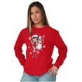 thumbnail image 4 of Cute Betty Boop Christmas Holiday Women's Long Sleeve T Shirt Brisco Brands L, 4 of 7