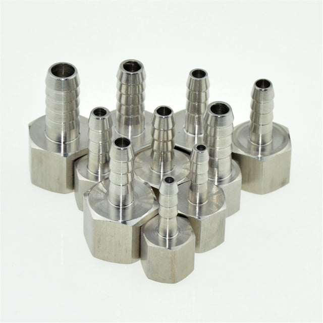 6mm 10mm 12mm Hose Barb Tail 1/4" 1/2"Inch BSP Female Thread Connector Joint Pipe Fitting,SS304 Stainless Steel Coupler Adapter ,Easy to Install