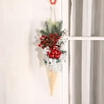 thumbnail image 4 of Party Home Decor Cream Shape Pendant Windows Front Door Hanging Fireplace Wall 1PC DIY Christmas Wreath With LED Lights, 4 of 17
