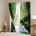 thumbnail image 3 of Manfei Green Jungle Tree Curtains Pack of 2 (42x84 Each) for Teens, Nature Stream Stone Curtains Blackout, Plant Botanical Bedroom Curtains, Window Curtains Home Decor, 3 of 6