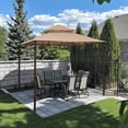 thumbnail image 2 of Yescom 10.6x10.6Ft 2-Tier Gazebo Top Replacement UV30+ Water Resistant for Outdoor Patio Canopy Cover Backyard Garden Beige, 2 of 8