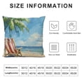 thumbnail image 5 of Nawypu Summer Decor Pillow Covers Hello Sunshine Beach Vibes Throw Pillow Case Holiday Beach Decorative Cushion Case for Outdoor Activity Sofa Home Farmhouse Couch Office White, 5 of 5