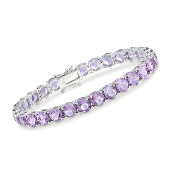 Ross-Simons 20.00 ct. t.w. Amethyst Tennis Bracelet in Sterling Silver, Women's, Adult