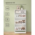 thumbnail image 2 of SONGMICS Jewelry Cabinet Armoire, Freestanding Lockable Storage Organizer Unit with 2 Plastic Cosmetic Storage, Full-Length Frameless Mirror, for Necklace Earring, White, 2 of 5