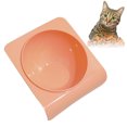 thumbnail image 5 of Cuenco para Gatos Inclinado Estilo Simple Color Refrescante Suavemente Inodoro Plástico Cuenco para Comida para Mascotas Rouge Pink, 5 of 5