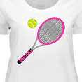 thumbnail image 4 of Inktastic Pink Tennis Racket and Ball Women's Plus Size T-Shirt, 4 of 5