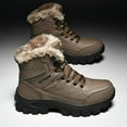 thumbnail image 4 of Men'S High-Top Winter Hiking Boots - Thick Fleece-Lined, Warm Outdoor Snow Boots with Lace-Up Closure, Durable Rubber Sole for Hiking, Trekking & Casual Wear, Hiking Gear, Streetstyle Footwear, 4 of 9