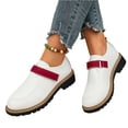 thumbnail image 4 of Women’s Casual Slip on Tassel Loafers Dressy Non-Slip Chunky Sole Leather Womens Casual Shoes Comfortable Walking Shoes Slip On Shoes Women Wide Toe Box Business Loafers Moccasins Comfort Flats 38, 4 of 5