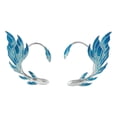 thumbnail image 1 of Pendiente azul del perno prisionero del clip del abrigo del manguito del oído, pendientes de la chaqueta de la correa eslabonada de los escaladores Yuyangstore Pendiente de botón, 1 of 6