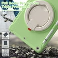 thumbnail image 2 of KOMI for iPad 9th/ 8th/ 7th Generation Case (iPad 10.2 inch Rugged Case 2021/2020/2019) with Screen Protector, Rotating Stand/Pencil Holder/Carrying Shoulder Strap Morandi Color (Matcha Green), 2 of 5