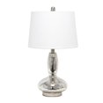 thumbnail image 1 of Lalia Home Glass Dollop Table Lamp with White Fabric Shade&amp;#44; Mercury, 1 of 4