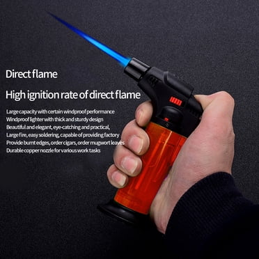 Adjustable Portable Windproof Jet Flame Lighter Refillable Butane For Cigarette BBQ Candle & Camping Torch Pen Style