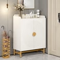 thumbnail image 5 of Tribesigns Narrow Shoe Cabinet with Doors and Adjustable Shelves White Wood Shoe Organizer Cabinet, 5 of 6