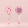 thumbnail image 5 of Tvtnvo Deshedding Pet Grooming Brush Self Cleaning Spray with Instant Release Button Stainless Steel Bent Pins Rubber Round Tips Ergonomic Handle Groomer for Dogs and Pets Pink 7.9in, 5 of 5