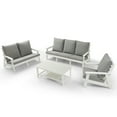 thumbnail image 6 of White Hips With Texture-stay Cushion, Wood Grain Outdoor Furniture , Garden Furniture, White/grey, Finish, Breathable Cushions, 6 of 6