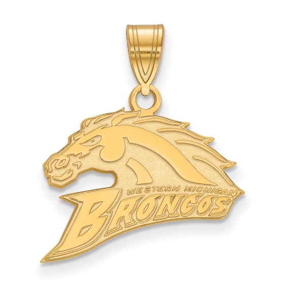 Western Michigan Medium (5/8 Inch) Pendant (14k Yellow Gold)