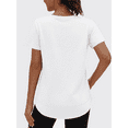 thumbnail image 3 of Rosvigor Womens Workout Tops Short Sleeve Tee Shirts Comfy Athletic Shirts Loose Womens Activewear Tops for Gym Running Yoga, 3 of 8