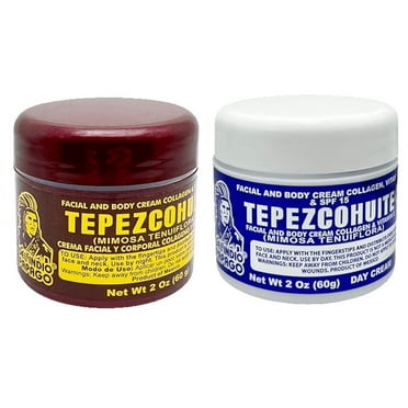 Del Indio Papago Tepezcohuite Day Cream (2oz)   Night Skin Cream (2 oz) BEAUTY  COMBO!! Tepezcohuite