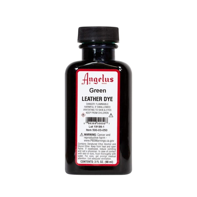Tinte para piel Angelus Green 90 ml a base de alcohol