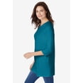 thumbnail image 3 of Woman Within Plus Size Perfect Three-Quarter Sleeve Crewneck Tunic, 3 of 6