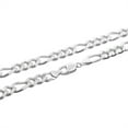 thumbnail image 2 of Silverly Men's Women's 925 Sterling Silver Solid Figaro Chain 10 mm Lobster Necklace, 45-51 cm, 2 of 4