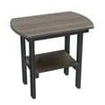 thumbnail image 2 of American Furniture Classics Model 525CGBK Outdoor Oval End Table in Coastal Gray on a Black Base, 2 of 5