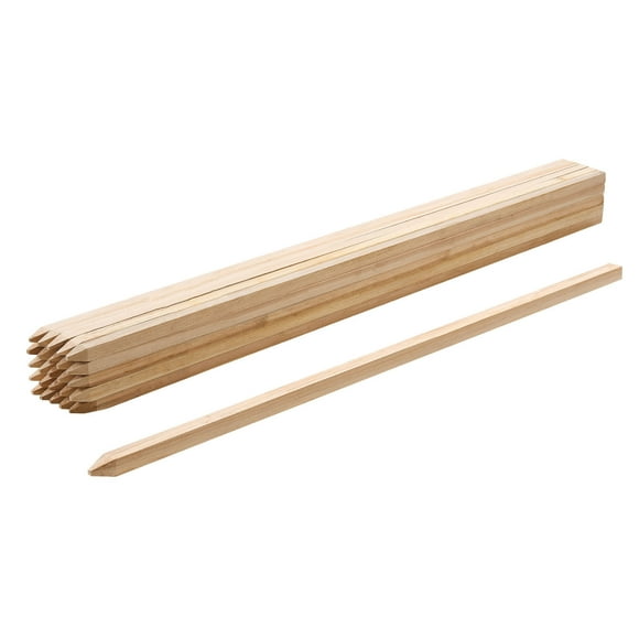 KFFKFF Wooden Garden Stakes, 25 Pcs 48x0.75x0.75 in Survey Grading Stakes, Garden Ground Stake with Sharp Point, Fir Wood Plant Support Stake, Sign Posts