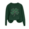 thumbnail image 2 of HAiming St Patricks Day Sweatshirt for Women Long Sleeve T-Shirts Crewneck Shamrock Printed Pullover Tops, 2 of 7