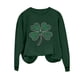 thumbnail image 3 of Ounisa St. Patrick's Day Sweatshirt for Women Clover Graphic T-Shirts Patty's Day Color Long Sleeves Tee Tops, 3 of 7