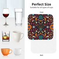 thumbnail image 6 of Naloa Colorful Mexican2 Coasters for Set of 4 - PU Leather Coasters, Coasters for Table Cup Tea Coffee Beer, Decorative for Kitchen Homedecor (Round), 6 of 6