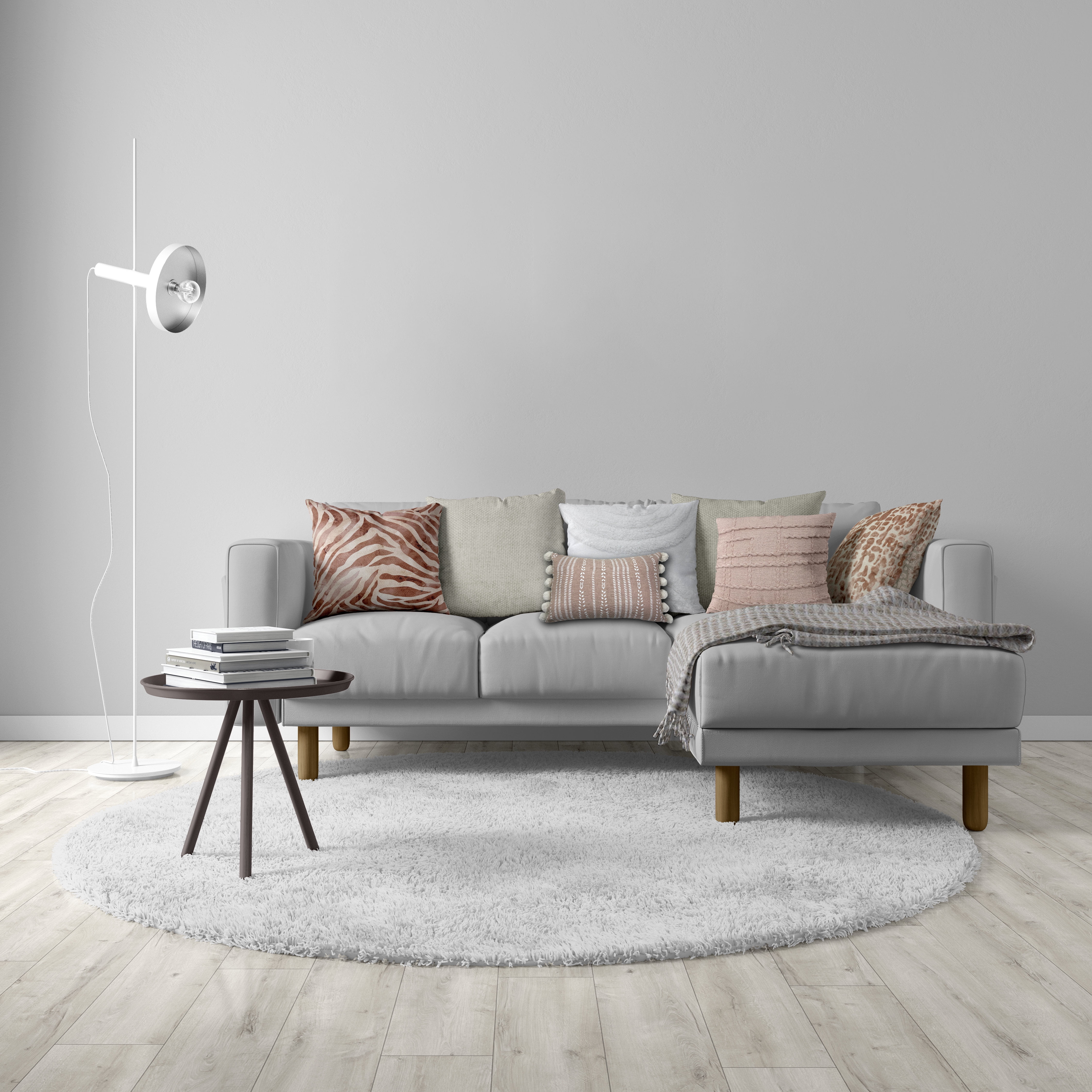 Coussin décoratif en coton blush hometrends Coussin 13x20"