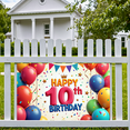 thumbnail image 7 of LUUFILx Happy Birthday 10th Party Decoration Backdrop Banner Colorful Balloon Background Photography Props Supplies Decorations Celebrations Event, 7 of 7