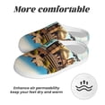 thumbnail image 6 of KLL Iconic Global Landmarks Pattern Adult Unisex Cozy Slippers,Fuzzy Slip-on Slippers TPR Sole Slippers Comfort Plush Home Footwear for Indoor & Outdoor-37/38, 6 of 7
