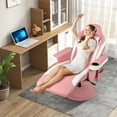 thumbnail image 2 of Goplus Massage Gaming Recliner Height Adjustable Racing Swivel Chair with Cup Holder Pink, 2 of 10