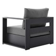 thumbnail image 5 of Lounge Chair Armchair, Grey Gray, Aluminum, Metal, Fabric, Modern Contemporary, Outdoor Patio Balcony Cafe Bistro Garden Furniture Hotel Hospitality, 5 of 8