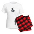 thumbnail image 5 of CafePress - White Black Greyhound Women's Light Pajamas - Women's Short Sleeve Print T-Shirt and Pants Light Cotton Pajama Set, 5 of 7