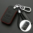 thumbnail image 4 of HAHDAXIA 3 Buttons Colored Leather Car Key Case Pouch，Fit For Chery Tiggo Arrizo Auto Smart Remote Key Cover Holder Car Interior Accessories, 4 of 7