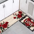 thumbnail image 1 of Carpet Kitchen Mat Set 2 Piece Home Winter Floor Decoration for Kitchen Area Textile Rugs and Mats, 1 of 4