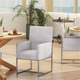 thumbnail image 2 of Manhattan Comfort Element 18.9" Velvet Dining Armchair in Gray (Set of 2), 2 of 10