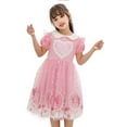 thumbnail image 2 of Girl Elsa Princess Dress Short Sleeve Birthday Dress Up, Size 2-7T, 2 of 7