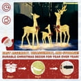 thumbnail image 2 of VEIKOUS 3D Lighted Reindeer Family Set Christmas 4.5ft Holiday Decoration w/200 LED Lights, Gold, 2 of 14