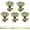 Green 5 PCS, variant on Flower-Shaped Ceramic Bee Watering Station, Bee Watering Stations for Garden with Flower Design, Outdoor Pollinator