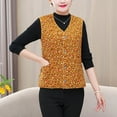 thumbnail image 2 of IROINNID Women's Sleeveless Vest Short V-Neck Cover-up Plush Thick Pocket Outer Wear With Vest, Yellow, 2 of 7