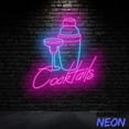thumbnail image 3 of Handmadetneonsign Cocktails Neon Sign Cocktails Glass Wall Art Cocktail Bar Wall Decor 048470, 3 of 5